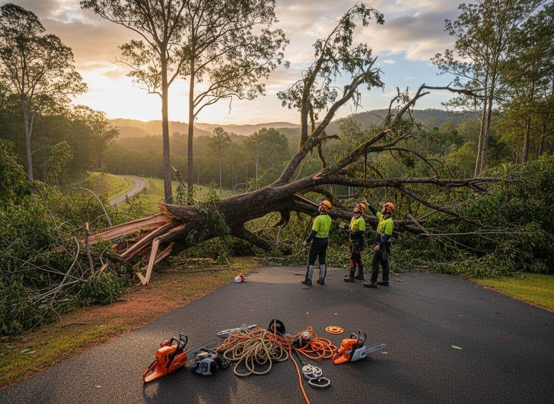 Emergency Tree Removal performed by Sunshine Coast Hinterland Arborist in the Hinterland