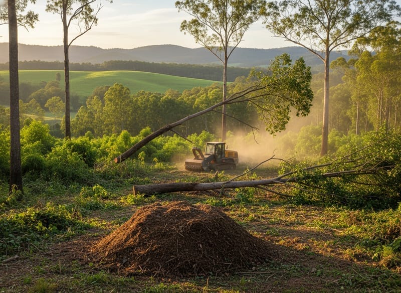 Land Clearing performed by Sunshine Coast Hinterland Arborist in the Hinterland