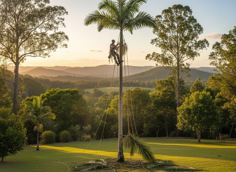 Palm Tree Removal performed by Sunshine Coast Hinterland Arborist in the Hinterland