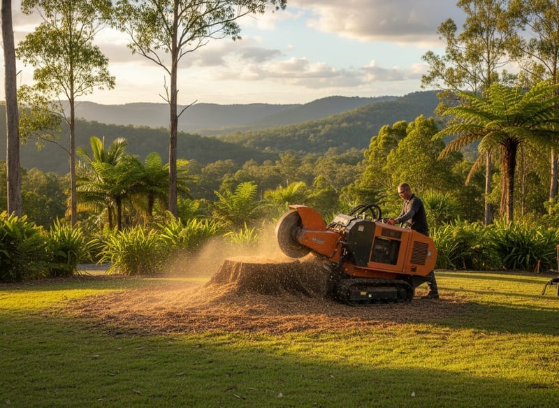 Stump Grinding performed by Sunshine Coast Hinterland Arborist in the Hinterland